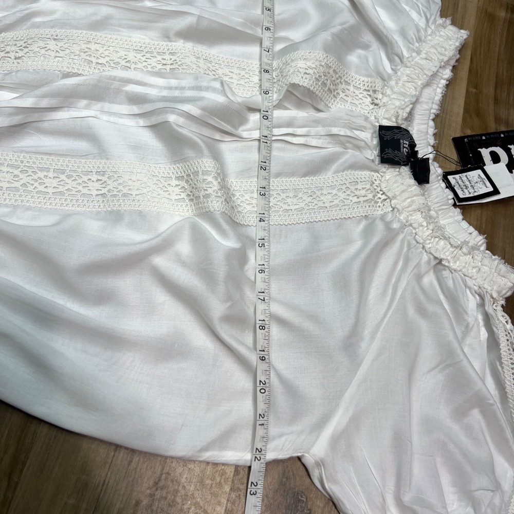 Resistol White Lace Dress XL 100% Rayon Boho Western Fringe Cowgirl Style NWT - Picture 9 of 13